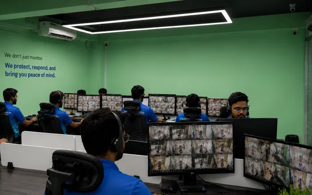 Nitsol operators monitoring live AI surveillance feeds